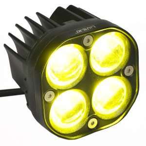 HJG 40W 4 LED Projector Fog Lights - with 2 Different Lighting Modes (White & Yellow)